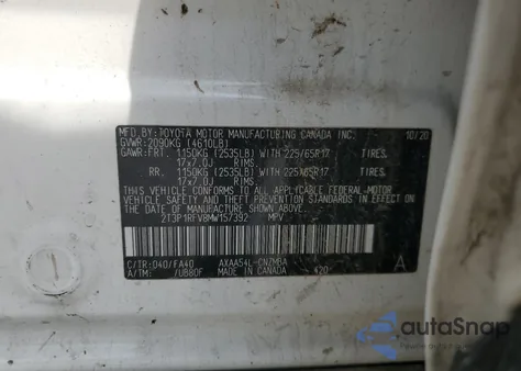 2021 Toyota Rav4 Xle from USA, damaged, VIN 2T3P1RFV8MW157392